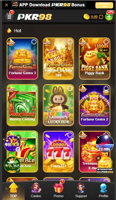pkr98 game rewards